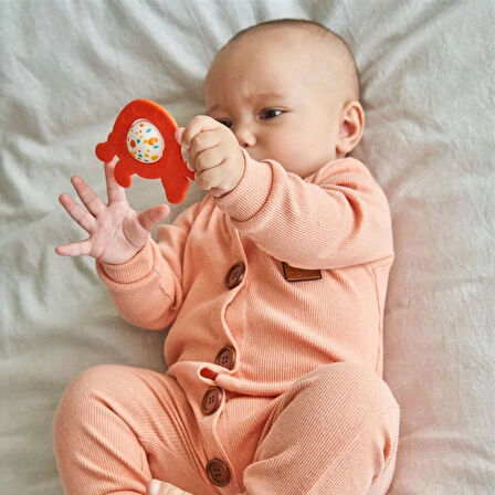 Öğretici Oyuncak 30862-LC Kanz Sevimli Kaplumbağa Diş Kaşıyıcı Çıngırak Kız Erkek Çocuk Eğitici E