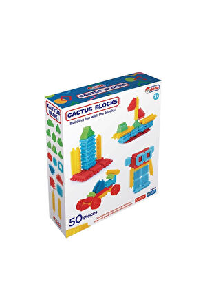 Kız Çocuk Oyuncak Erkek Çocuk Oyuncak 04003 Kaktüs Blok 50 Parça Eğitici Oyuncaklar