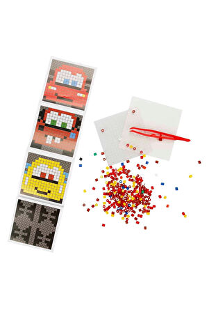 Kız Çocuk Oyuncak Erkek Çocuk Oyuncak 4in1 Cars Pixel Pixel Boncuk Aktivite ve Oyuncak Seti Eğitici