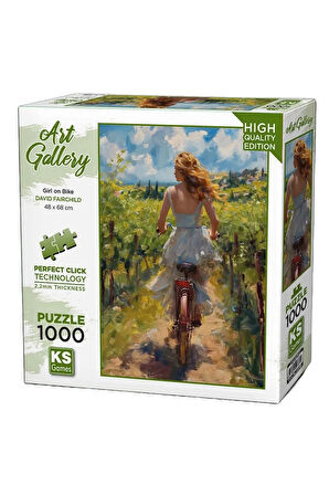 Kız Çocuk Oyuncak Erkek Çocuk Oyuncak KS Games Girl On Bike Puzzle 1000 Parça 20789 Eğitici Oyuncakl