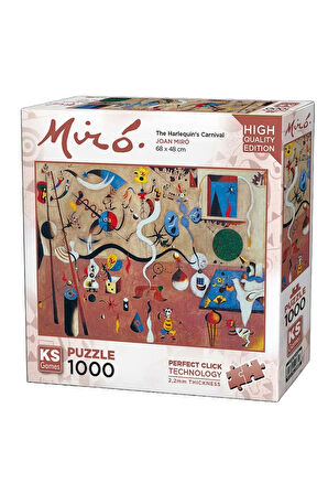 Kız Çocuk Oyuncak Erkek Çocuk Oyuncak KS Games Miró: Carnival of Harlequin Puzzle 1000 Parça 20661 E