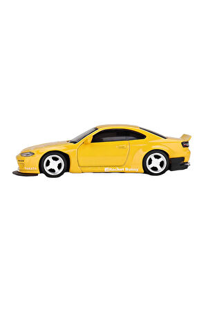 Kız Çocuk Oyuncak Erkek Çocuk Oyuncak Mini GT 1/64 Nissan Silvia (S15) Rocket Bunny Bronze Yellow MG