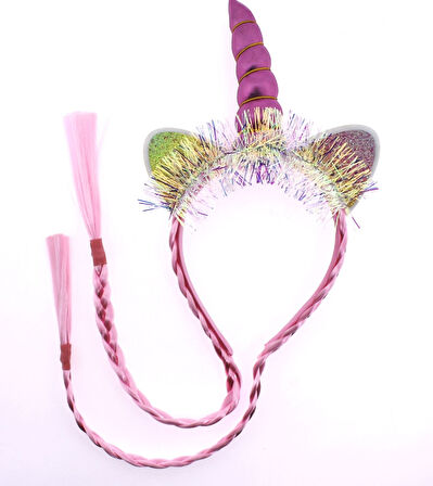 Kız Erkek Çocuk Oyuncak Örgülü Saçlı Unicorn Taç Kız Erkek Çocuk Eğitici