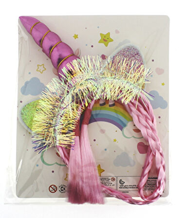 Kız Erkek Çocuk Oyuncak Örgülü Saçlı Unicorn Taç Kız Erkek Çocuk Eğitici