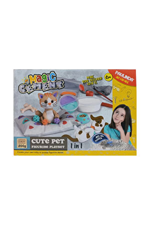 Kız Çocuk Oyuncak Erkek Çocuk Oyuncak Paulinda Cement Tatlı Hayvan Figürleri Hobi Seti 200 gr Eğitic