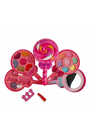 Kız Çocuk Oyuncak Erkek Çocuk Oyuncak 2600 Lolipop Şekilli 4 Katlı Makyaj Güzellik Seti Eğitici Oyun