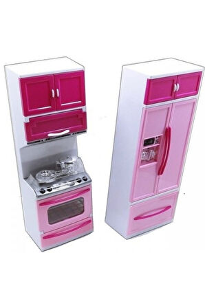 Eğitici Öğretici Çocuk Oyuncaklar Mutfak Dolabı Fırın Ikılı Set