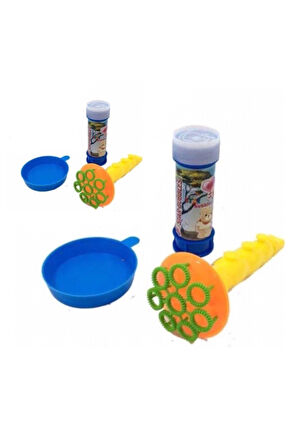 Eğitici Öğretici Çocuk Oyuncaklar Üflemeli Köpük Yapma Seti Borazan Baloncuk Seti 2Adet