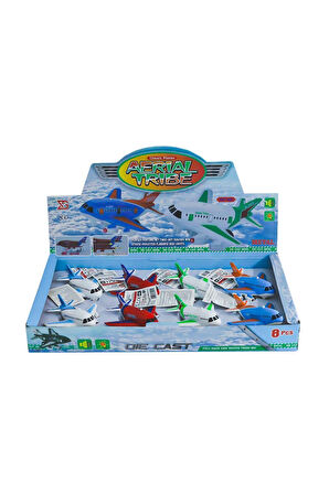 Kız Çocuk Oyuncak Erkek Çocuk Oyuncak XG879-209 Sesli Işıklı Metal Çek Bırak Uçak -Birliktoys Eğitic
