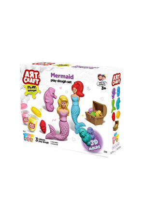 Kız Çocuk Oyuncak Erkek Çocuk Oyuncak 03994 Art Craft Deniz Kızı Hamur Set 168 Gr -Fentoys Eğitici O