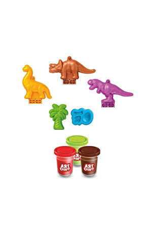 Kız Çocuk Oyuncak Erkek Çocuk Oyuncak 03996 Art Craft Dinozorlar Hamur Set 168 Gr -Fentoys Eğitici O
