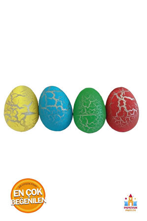 Eğitici Öğretici Çocuk Oyuncaklar Oyuncak Dinazor Yumurtası - Gerçekçi Dinozor Figürleri İle 4Adet