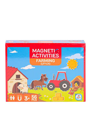 Kız Çocuk Oyuncak Erkek Çocuk Oyuncak LC7984 Manyetik Aktivite Çiftlik -Laçokids Eğitici Oyuncaklar