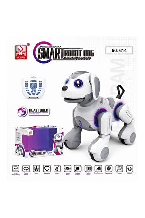 Kız Çocuk Oyuncak Erkek Çocuk Oyuncak G14 Kumanlı Şarjlı Smart İnteraktif Akıllı Robot Köpek -Vardem