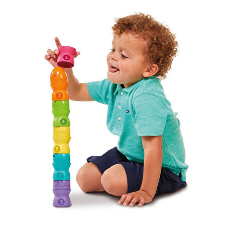 Eğitici Oyuncak 73083 Tomy, Saklambaçlı Yumurta Kule Seti, 6-36 ay Kız Erkek Çocuk Eğitici Eğiti