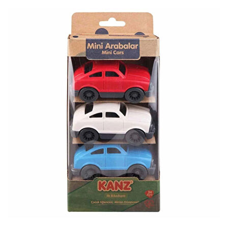 Öğretici Oyuncak 30812 Kanz 3'lü Mini Arabalar / +24 ay Kız Erkek Çocuk Eğiticila