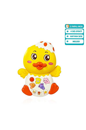 Kız Çocuk Oyuncak Erkek Çocuk Oyuncak JLG-855-144A IŞIKLI VE MÜZİKLİ ÖRDEK BEBEK -VRD Eğitici Oyunca