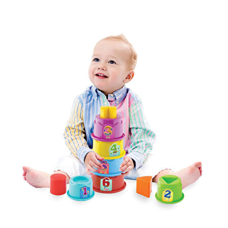 Eğitici Oyuncak 03466 Dede, Neşeli Kuleler Kız Erkek Çocuk Eğitici