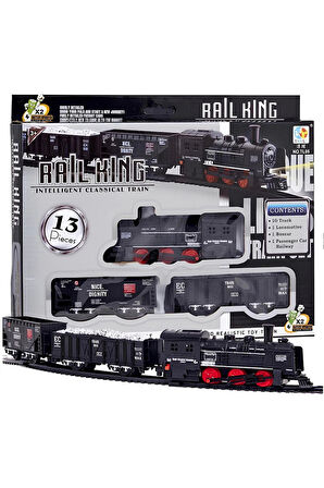 Kız Çocuk Oyuncak Erkek Çocuk Oyuncak Pilli Tren Seti 13 Parça - A8265-TL05 Eğitici Oyuncaklar