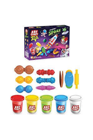 Kız Çocuk Oyuncak Erkek Çocuk Oyuncak 03733 UZAY OYUN HAMUR SET 380GR -FEN Eğitici Oyuncaklar