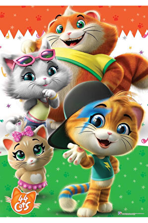 Kız Çocuk Oyuncak Erkek Çocuk Oyuncak CAT 709 44 CATS PUZZLE 50 -KS Eğitici Oyuncaklar