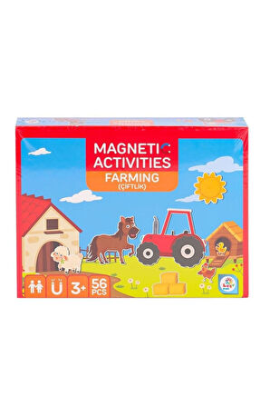 Kız Çocuk Oyuncak Erkek Çocuk Oyuncak LC7984 MANYETİK AKTİVİTE ÇİFTLİK -LÇ Eğitici Oyuncaklar