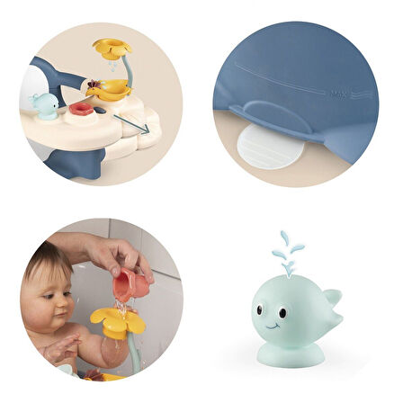 7600220373 Smoby Baby Nurse Oyuncak Bebek için Sallanan Beşik Oyun Seti +18 ay Kız Erkek Çocuk Oyunc