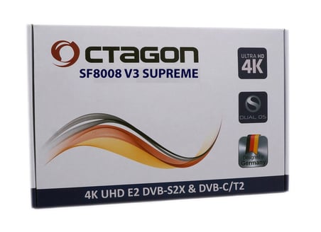 OCTAGON SF8008 SUPREME V3 4K UHD E2 DVB-S2X & DVB-C/T2 COMBO