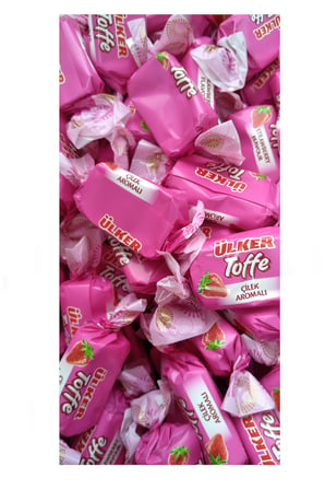 Toffe Çilek Aromalı Şeker