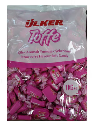 Toffe Çilek Aromalı Şeker