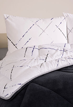 ETE HOMETEX ÇİFT KİŞİLİK LÜX WELSOFT YORGAN SETİ 195X215CM YANSIMA ANTRASİT 8696474231938
