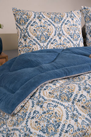ETE HOMETEX ÇİFT KİŞİLİK LÜX WELSOFT YORGAN SETİ 195X215CM AKSU İNDİGO 8696474231943