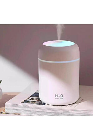 H2o Humidifier 300 Ml Işıklı Hava Nemlendirici Buhar Makinesi Ve Aroma Difüzörü