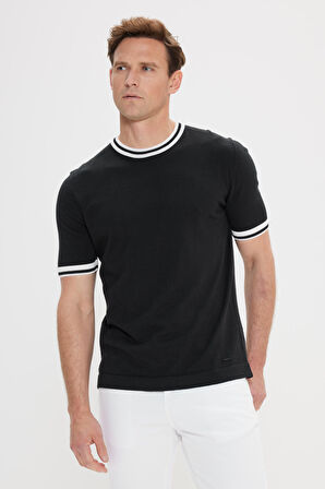 Standart Fit Normal Kesim %100 Pamuk Bisiklet Yaka Triko Tişört