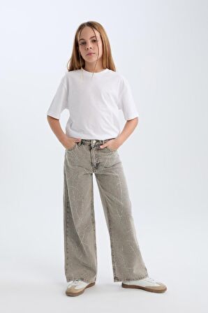 Kız Çocuk Wide Leg Geniş Paça Pantolon