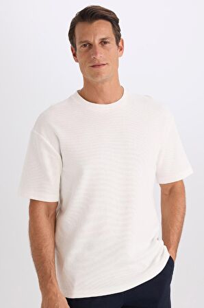 DeFacto Relax Fit Bisiklet Yaka Kısa Kollu Tişört D2531AX24AUER136