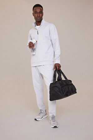 DeFactoFit Sporcu Standart Fit Jogger Eşofman Altı İçi Yumuşak Tüylü Skuba Dalgıç Kumaş D7308AX25SPGR91