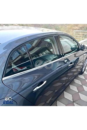 Renault Megane 4 Sedan Krom Cam Çıtası 6 parça 2015 ve üzeri P.Çelik