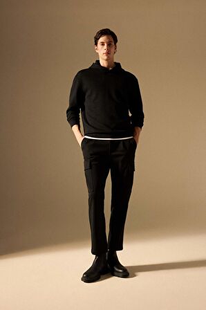 DeFacto Oversize Geniş Kalıp Kapüşonlu Kapitone Sweatshirt B6492AX24SPBK81