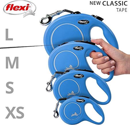 Flexi Yeni Klasik, Şerit Kayış, L: 5 M, Mavi