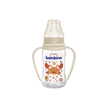 Bambino B065 Kulplu PP Biberon 150 ml Mavi