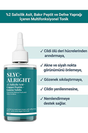 SLYC-ALRIGHT-Salisilik Asit Sivilce ve Siyah Nokta Karşıtı Arındırıcı & Canlandırıcı Bha Tonik 200ml