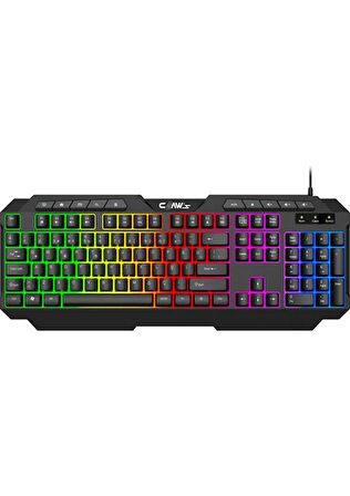 Claw's Astral K1 Rainbow Işıklandırmalı 104+10 Multimedya Tuşlu Full Set Dizilim Membran Gaming Oyuncu Klavyesi