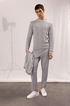 DeFacto Jogger Düz Paça Her Yöne Esneyen Yazlık Kumaş Pantolon T6317AZ25SPGR210