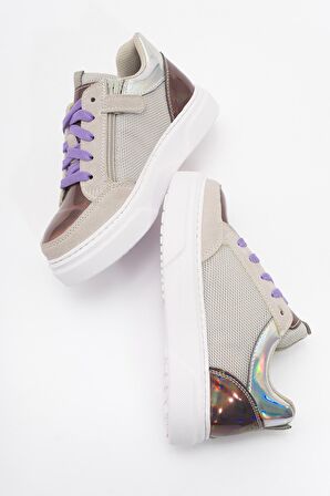 mnpc Kız Çocuk Gri Günlük Sneaker Ayakkabı