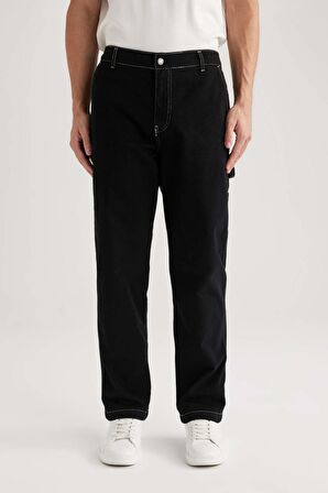 DeFacto Wide Leg Fit Geniş Kalıp Normal Bel Geniş Paça Pantolon B8914AX24SPBK81