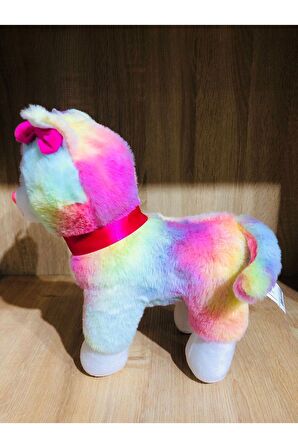 Sesli Kedi Peluş 30 cm (karnına basınca miyavlayan kedi)
