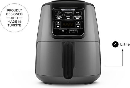 Karaca Air Pro Cook XL 2 in 1 Airfryer Space Gray Black