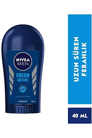 Nivea Men Erkek Stick Deodorant Fresh Active 48 Saat Deodorant Koruması, 40ml