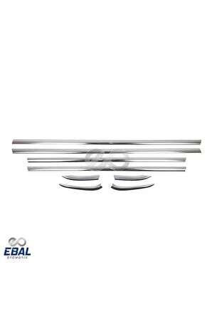 Ford Fiesta Cam Çıtası 8 Parça Krom 2009 - 2017 Paslanmaz Çelik